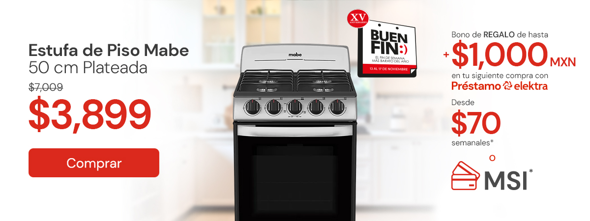 Estufa de Piso Mabe 50 cm