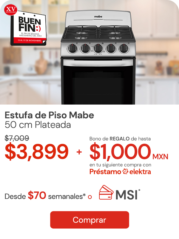 Estufa de Piso Mabe 50 cm