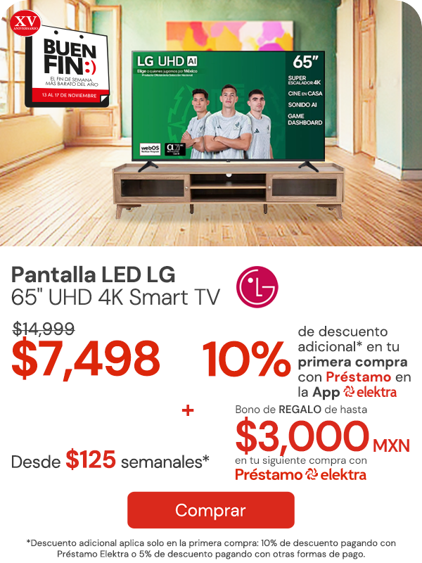 Pantalla LED 65" UHD 4K Smart LG