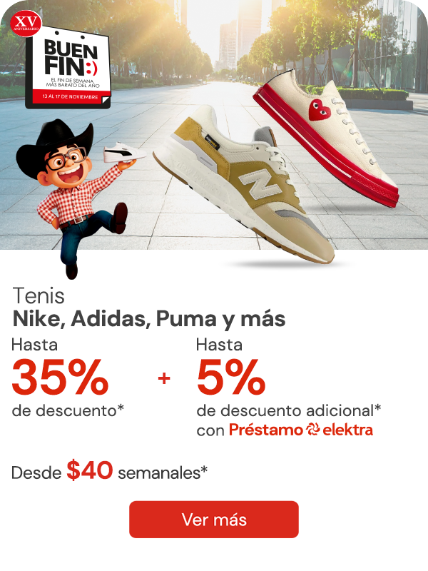  Tenis Nike, Adidas, Puma, Vans, Converse, New Balance y mas. Hasta 45% + 5% adicional con prestamo desde $40 semanales