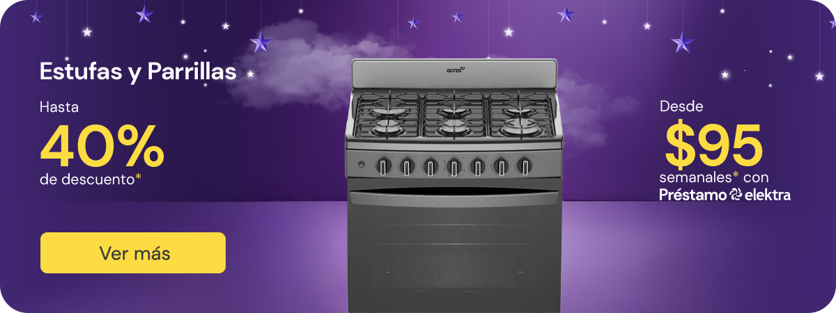 Estufas y parrillas hasta 40% 