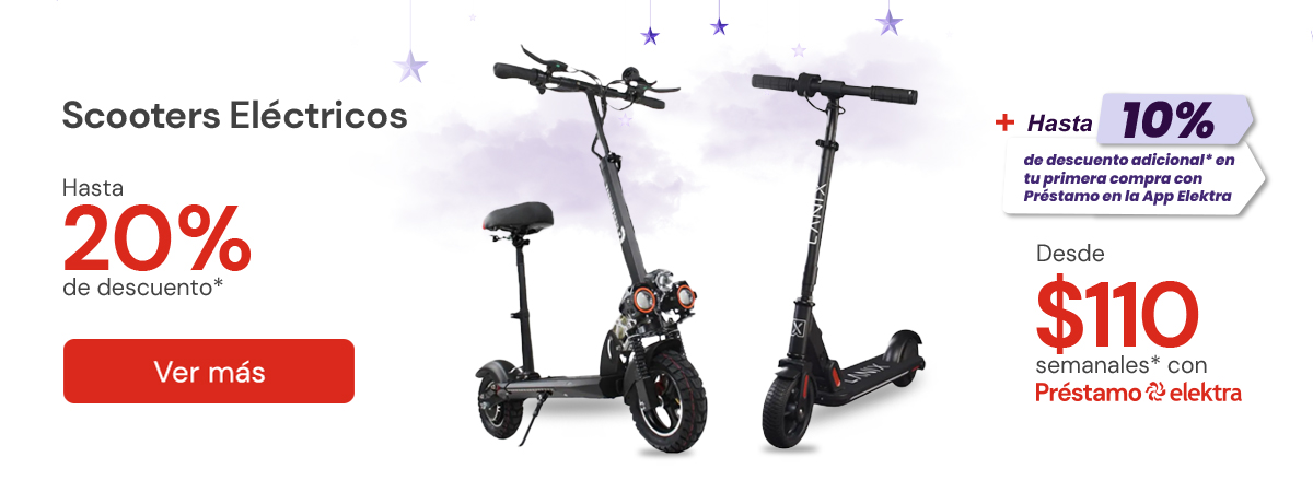 Scooters eléctricos hasta 20% de descuento	