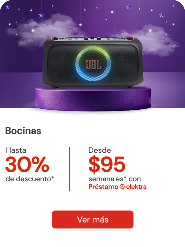 Bocinas hasta 30%	