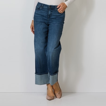 Teresa Wide Leg Jean with Cuff