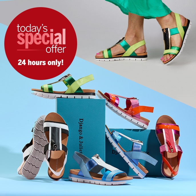 Today's Special Offer Django & Juliette Lemper Sandal with Front Zip