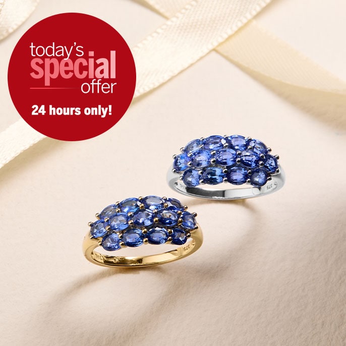 Today's Special Offer 2.30ct Sri Lankan Ceylon Sapphire Oval Cluster Ring 9ct Gold