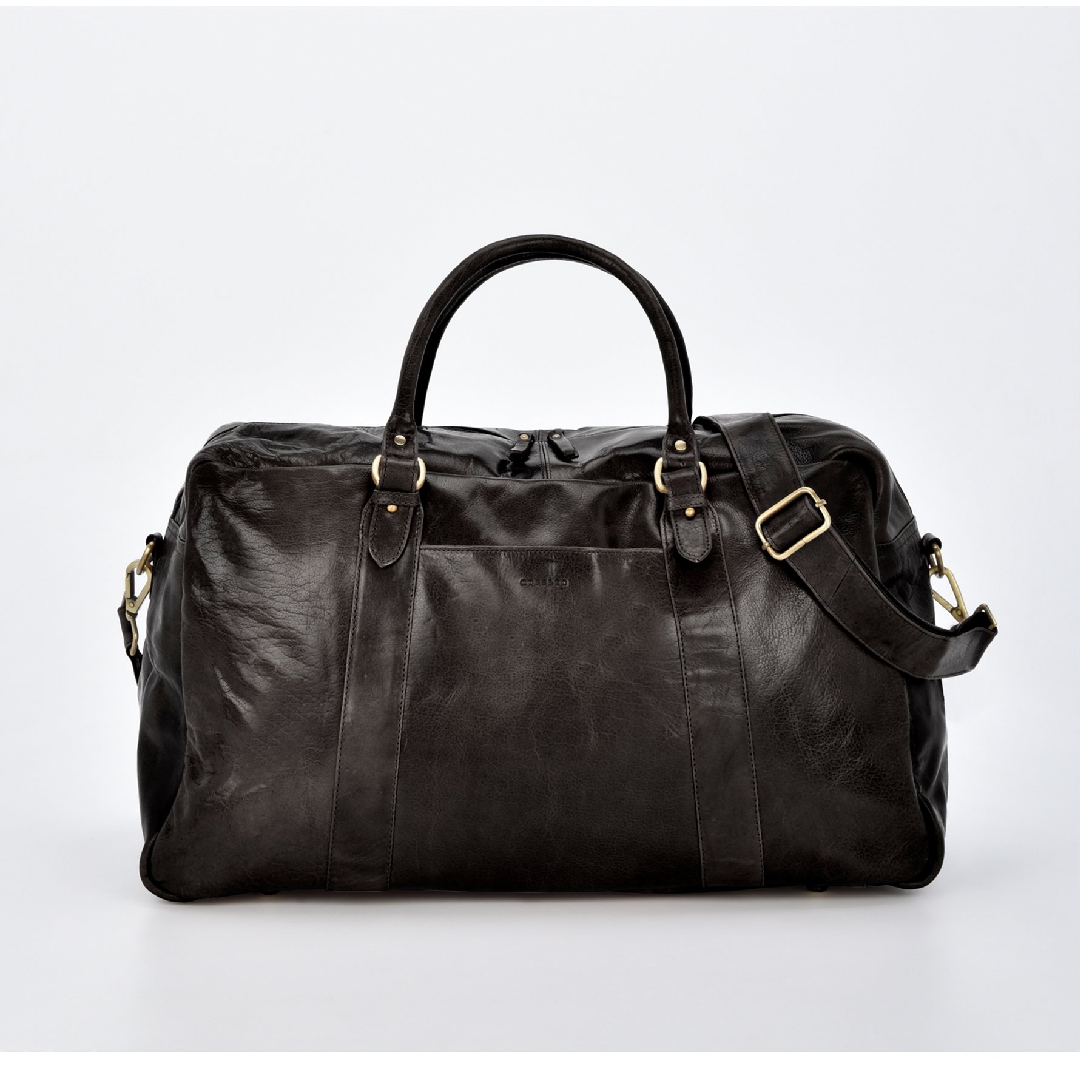Cobb & Co. Waratah Leather Weekender Duffel Bag with Removable Strap