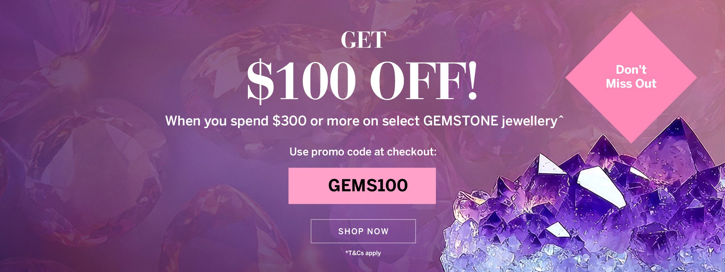$100 Off Gemset