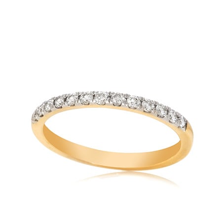 0.25ct Natural Diamond Stacking Ring 9ct Gold