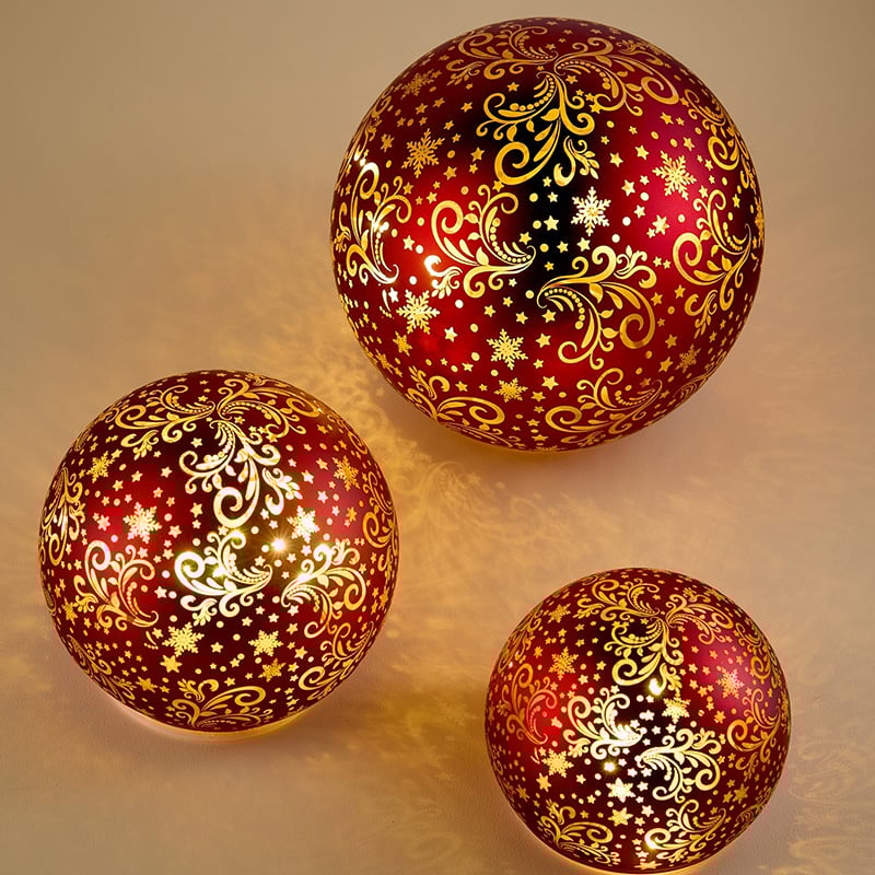Swishmas Trio of Decorative Glass Balls