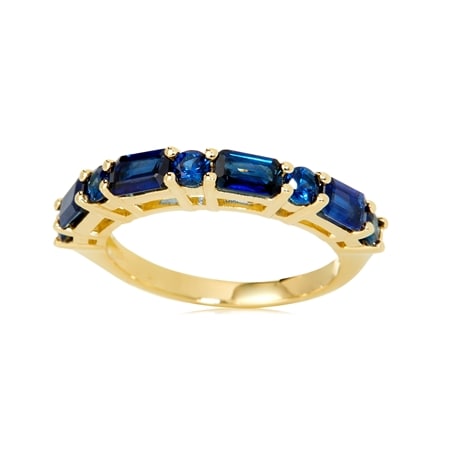 1.67ct Kings Plains Sapphire Octagon Stacking Ring 9ct Gold