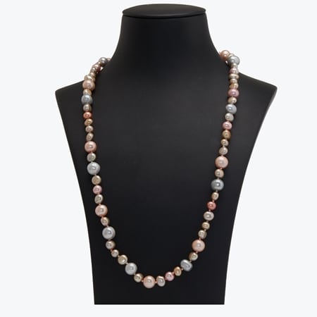 Gems of the Orient 6-11mm Multi Colour Freshwater Pearl Necklace 65cm