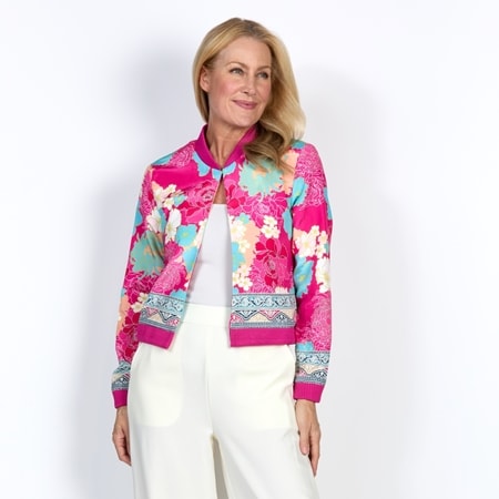 Rubyyaya Mariana Print Bomber Jacket