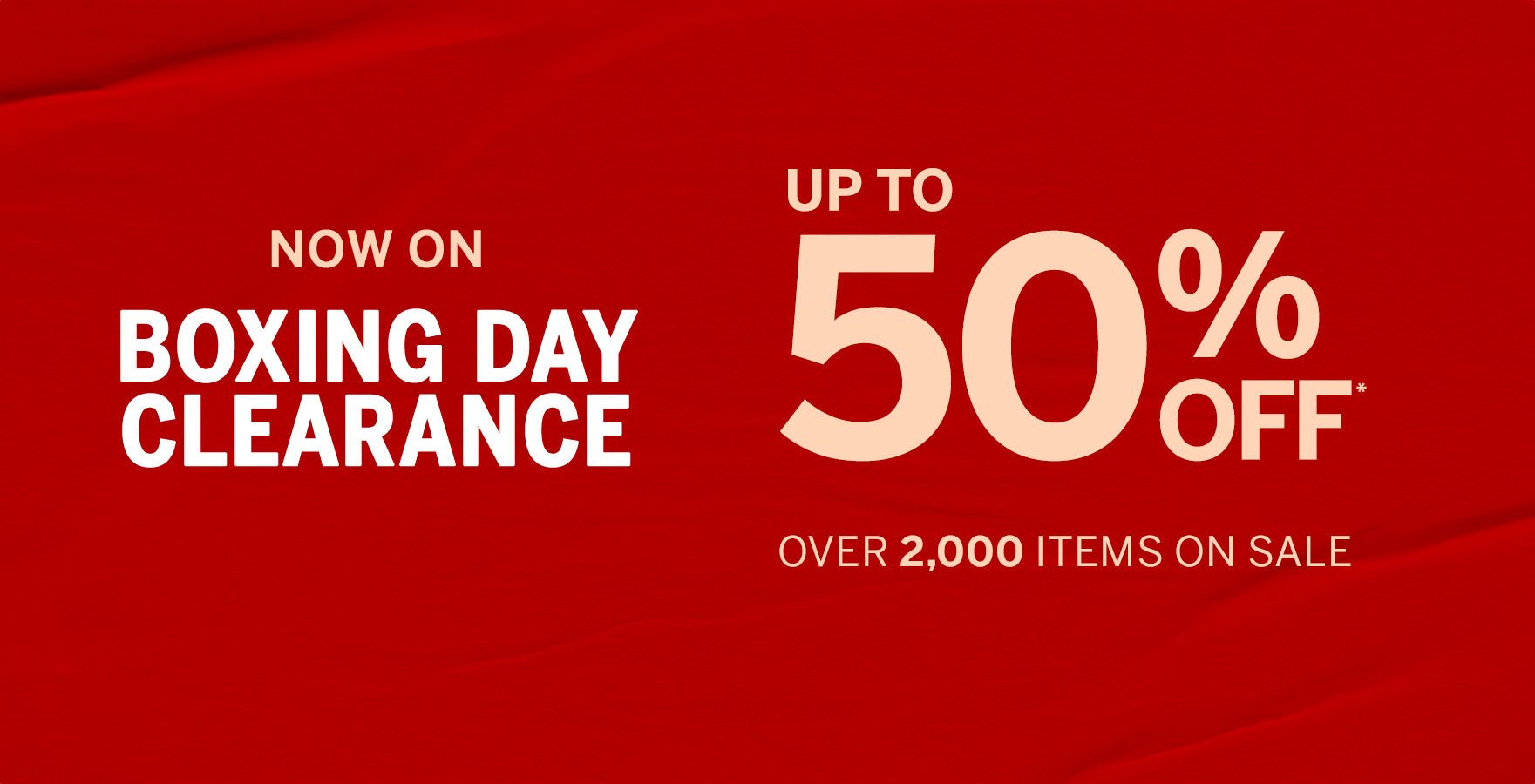 Boxing Day Clearance