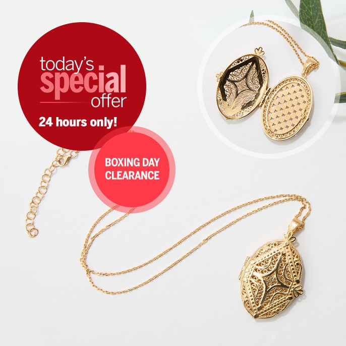 Today's Special Offer Passport to the Mediterranean Filigree Locket 50+5cm Chain SS YGP