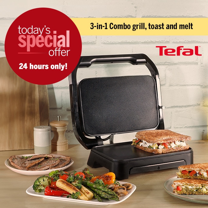 Today's Special Offer Tefal Inicio Compact 2-Slice Sandwich Press - Grill, Toast & Melt