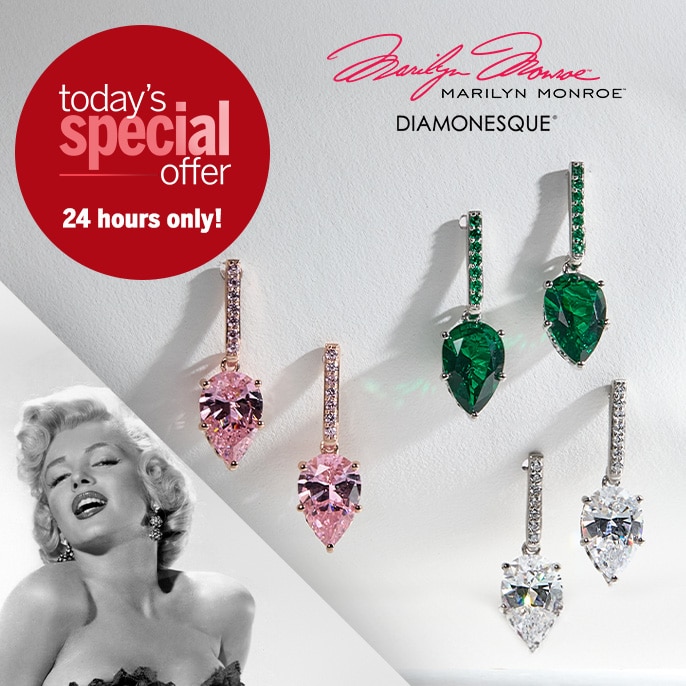 Today's Special Offer Marilyn Monroe Diamonesque 6.3ct tw Pear Drop Earrings Sterling Silver