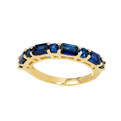 1.67ct Kings Plains Sapphire Octagon Stacking Ring 9ct Gold
