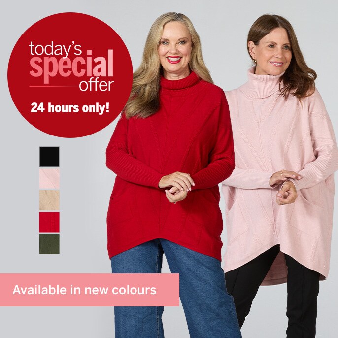 Today's Special Offer Cordelia St Polo Tunic Knit Top