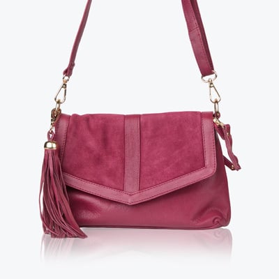 Cadelle Cosette Convertible Crossbody with Suede Panels and Tassel