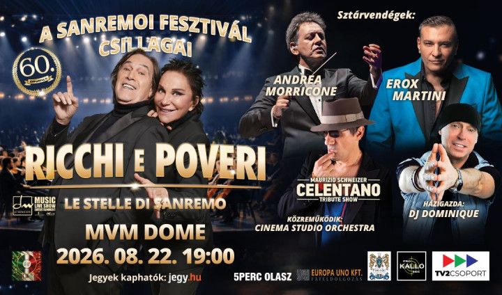 Ricchi e Poveri, Andrea Morricone, Erox Martini, Celentano tribute show - Sanremoi Fesztivál Csillagai