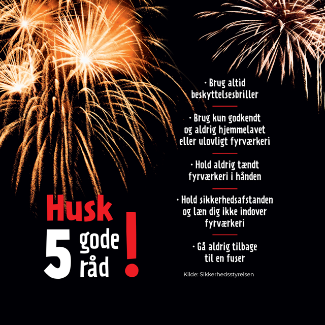 De 5 fyrværkeriråd - læs mere her
