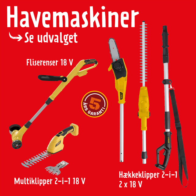 Havemaskiner - se udvalget