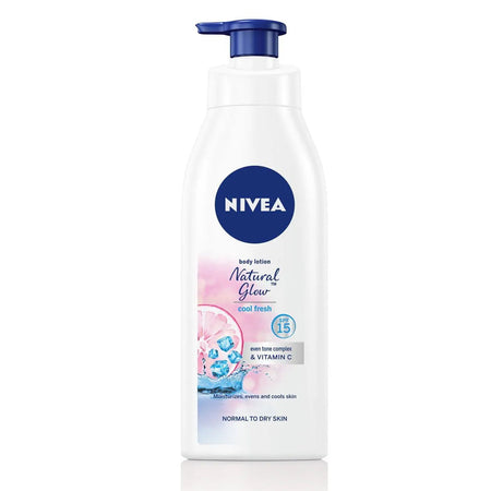 Nivea - Body Lotion - Natural Glow - Cool Fresh With Vit C - For Normal To Dry Skin - 400ml