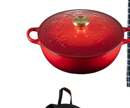 Le Creuset Cast Iron Holly Round Soup Pot