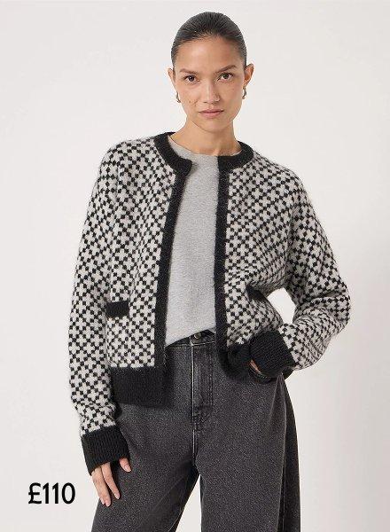 HUSH Jacquard Cardigan, £110