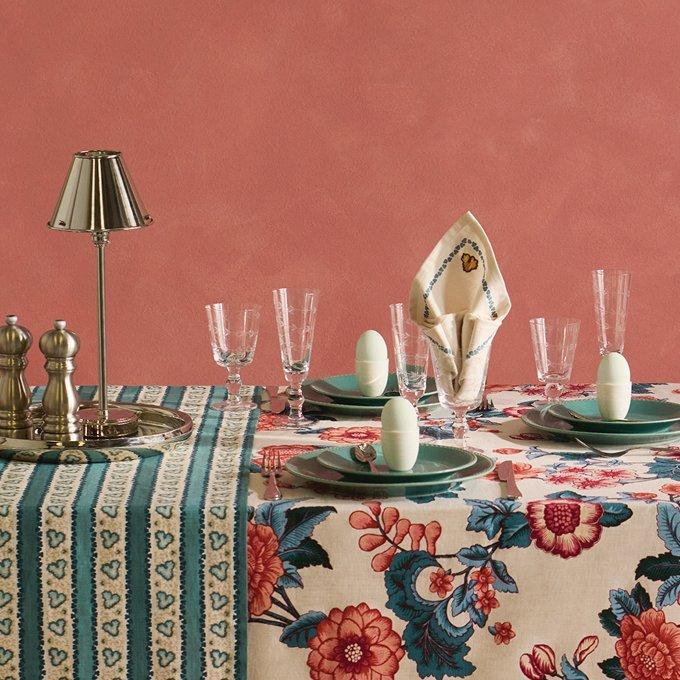 Boxwood Floral Print Cotton Tablecloth, £60