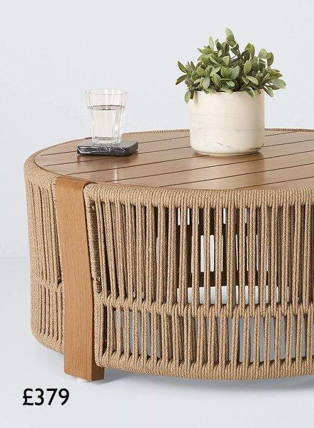 Cord Round Garden Coffee Table, £379