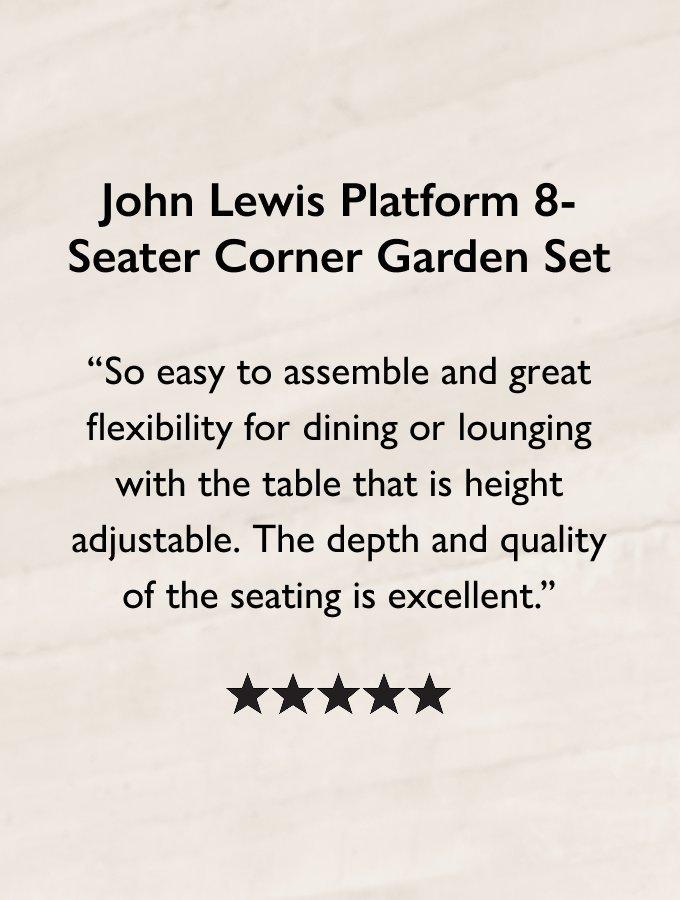 John Lewis Platform 8-Seater Corner Garden Set