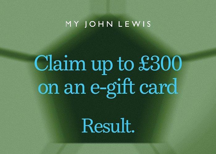 Claim up to £300 on an e-gift card. Result.