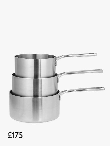 John Lewis Thermacore Stainless Steel Saucepans, £175