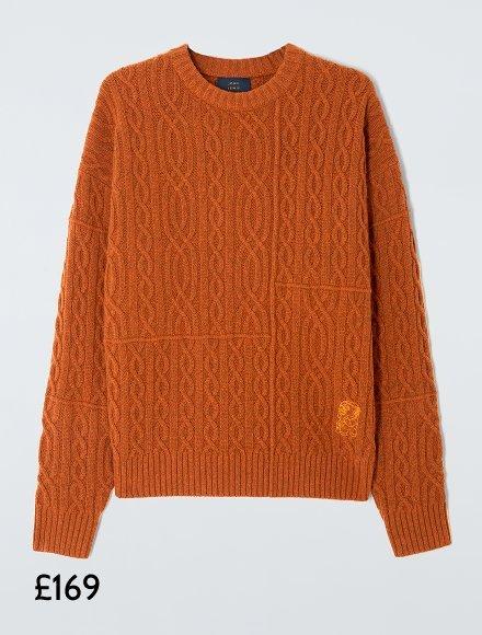 John Lewis x LABRUM Lambswool Blend Cable Knit Jumper, £169