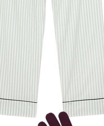 John Lewis Bow Stripe Long Pyjama Set