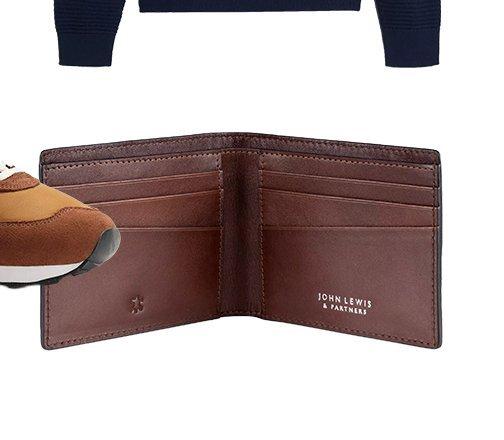 John Lewis Vegetable Tanned Leather Bifold Wallet