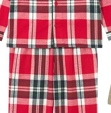 John Lewis Kids' Family Check Pyjamas, Red