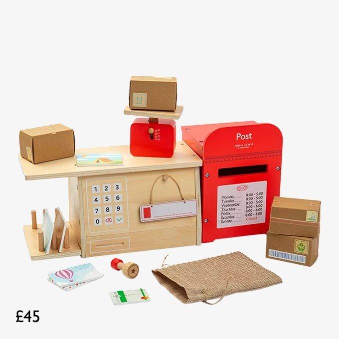 John Lewis Kids' Wooden Post Office Play Set, £45
