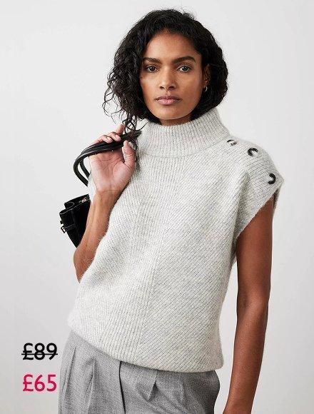 Mint Velvet Button Detail Top, £65