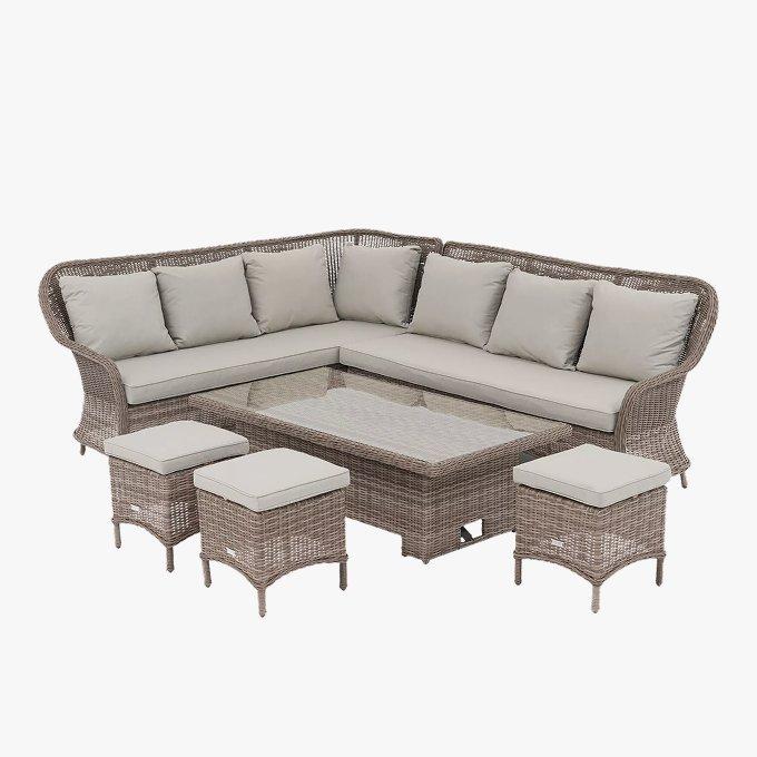 John Lewis Rye Woven Rattan 6-Seater Corner Garden Set