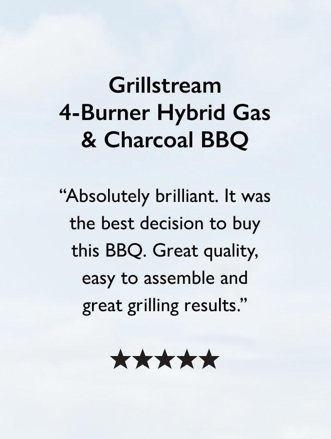 Grillstream 4-Burner Hybrid Gas & Charcoal BBQ, £440