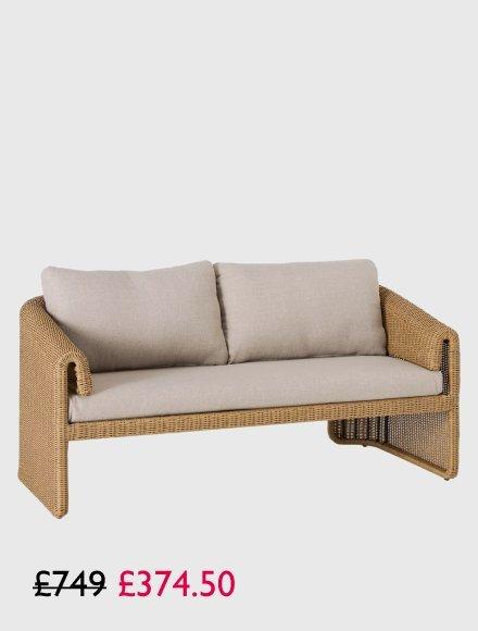 John Lewis Cove Woven 2-Seater Garden Sofa