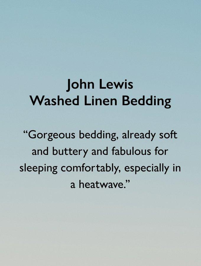 John Lewis Washed Linen Bedding, £45 – £135