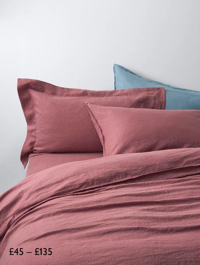 John Lewis Washed Linen Bedding, £45 – £135