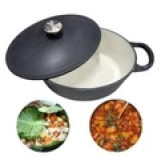 GIETIJZEREN POT (pan) met Deksel 27x21,5cm. 