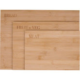 Set van 3 Alpina Snijplanken Hout Bamboe 