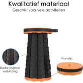Draagbaar Inklapbare Kruk - Oranje - Campingstoel