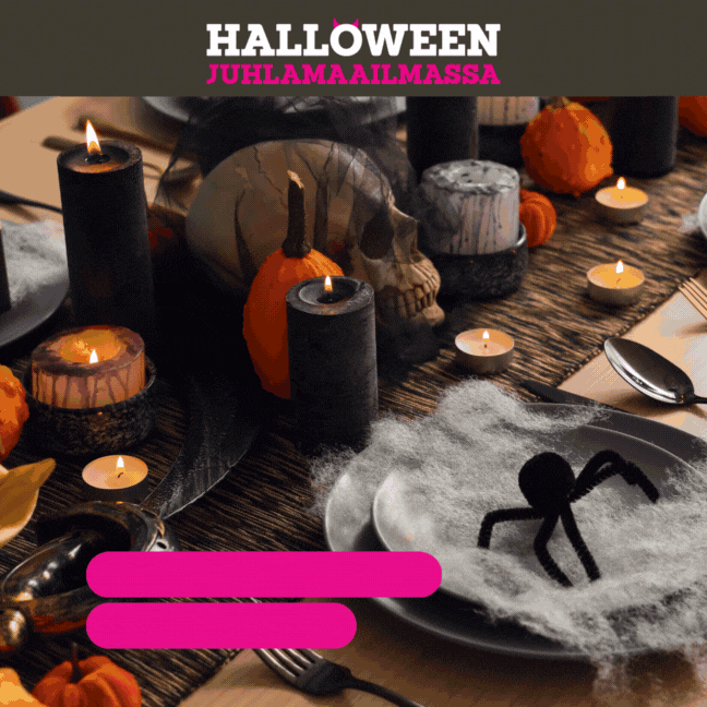 Juhlamaailma Halloween kattaus